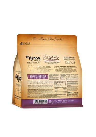 Mydog Az Tahıllı Kuzu Etli Diyet & Kısır Köpek Maması 3kg