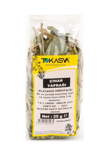 Tokasya Çınar Yaprağı 5 x 25 G