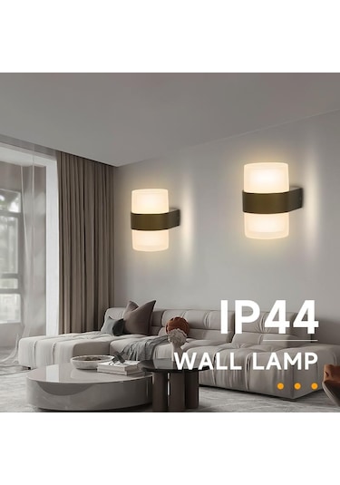 Led Duvar Işıkları 10w Sundurma Aplik Lambaları 110/220v Led Armatür İç Lamba Merdiven Yatak Odası Açık Bahçe Led Aydınlatma Circular Aluminum Acry Siyah