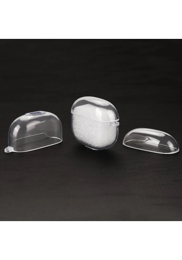 Huawei Freeclip 2 Kulaklık Uyumlu Mat Silikon Kılıf + Kanca Şeffaf