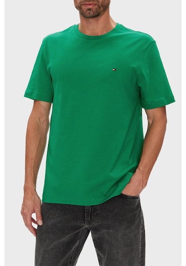 Tommy Hilfiger Erkek T Shirt Mw0mw39995 L4f Yeşil Tommy Hilfiger Erkek T Shirt Mw0mw39995 L4f Yeşil