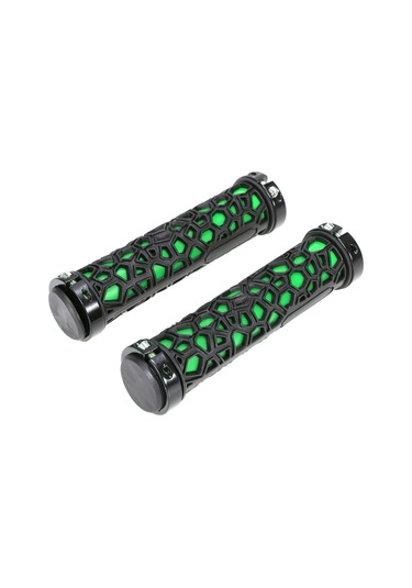 Bisiklet Gidon Tutacakları Kaymaz Kauçuk Gidon Ucu Tutacakları Yeşil