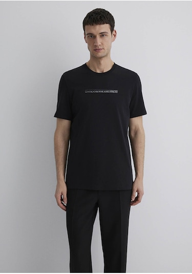 Mavi Siyah Erkek T-shirt M0612647-900 Siyah
