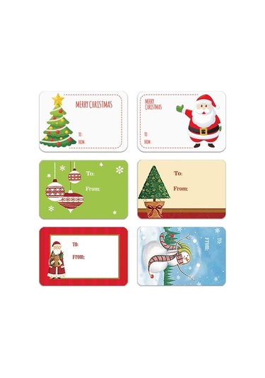 Trendooze Zarflar, Rulo Olmayan Noel Kutuları Kiremiti, Kapı İçin Hediye Etiketler Dayanıklı Çıkartmaları Alan - Xe