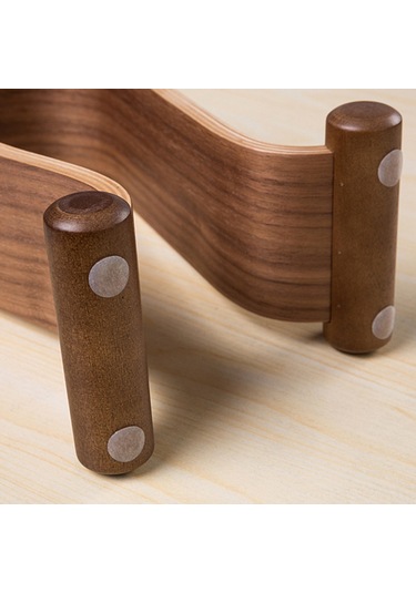Maiyame Kahverengi Ceviz Ahşap Kulaklık Tutucu - U Tipi Kulaklık Gösterge Tabanı - Kulaklık Asma Rafı