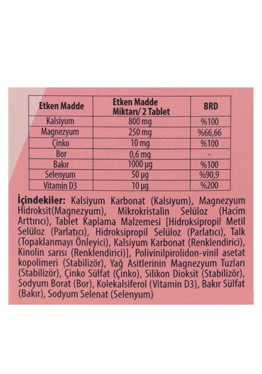Phytodef Kalsiyum Magnezyum Çinko 60 Tablet