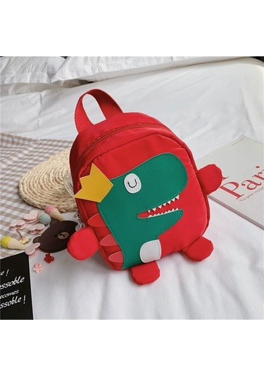 Karikatür Çocuklar Sırt Çantası Mini Anaokulu Schoolbag Peluş Dinozor Sırt Çantası Çocuk Okul Çantası Kız Erkekler Sırt Çantası Fvqu4y Kırmızı