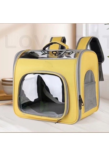 Açık Tasarımlı Seyahat Kedisi Sırt Çantası-e Sarı