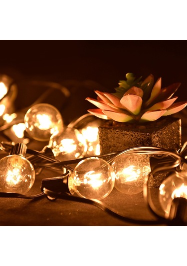 Shineyee G40 Cam Ampul, E12 Taban, 220-240v 7w, 2200k Sıcak Beyaz Işık, Ip44 Su Geçirmez, 3000 Saat Ömür, 25 Adet Paket 20'li Kutu Olarak Sipariş Verin