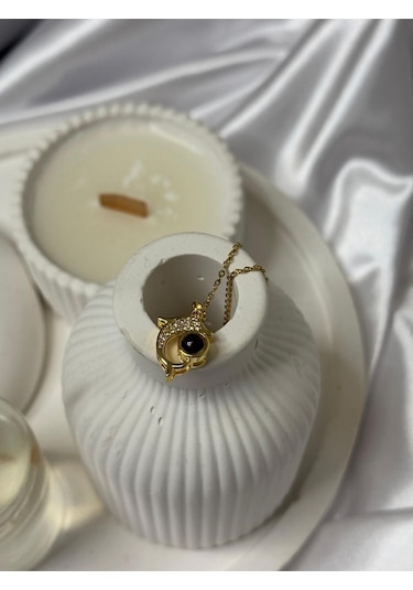 Her Dilde Seni Seviyorum Yazan Çelik Kolye Gold - Gümüş