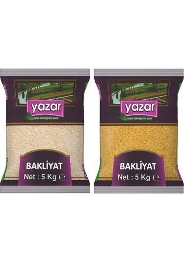 Yazar Pilavlık Pirinç 5 KG + Yazar Pilavlık Bulgur 5 KG