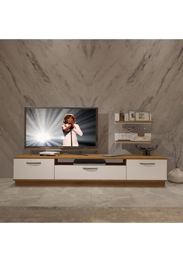 Decoraktiv Trio 4 Mdf Tv Ünitesi Tv Sehpası Pera - Beyaz