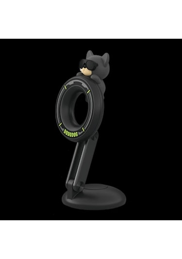 Gateesat Siyah Dodo Köpek Araç Telefon Tutucu Manyetik Navigasyon Standı Ayarlanabilir