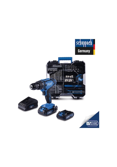 Scheppach C-DTB74/1-X 20V 2x2AH Çift Akülü Vidalama + 74 Parça Aksesuar Seti - 5910904400