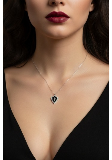 Kuzey Yıldızı Figürlü Kalkan 925 Ayar Gümüş Kadın Kolye Gümüş