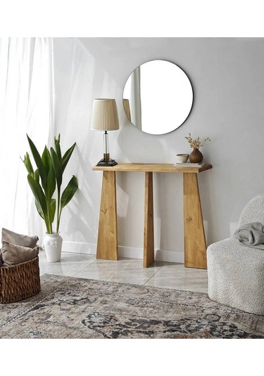 Ela Wood Working Cleopatra Masif Ağaç Dresuar 100cm Açık Meşe