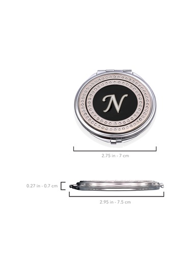 Zekupp Retro N Harfli Işlemeli Makyaj Aynası