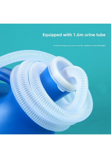 Yunboo Erkekler İçin 2000ml Plastik Idrar Kuşu - Araçta Kullanım, Gece Kullanıma Uygun, Ölçü Çizgili, Kapaklı Ve 1.6m Borulu Tüp