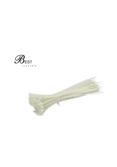 Best 380x4,8 Mm Klips Kablo Bağı - Beyaz 100 Ad'lik Poşet