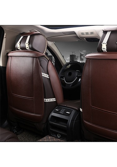 Araba Derisi Tam Kapsamlı Koltuk Minderi Kılıfı, Standart Versiyon, Sadece Bir Koltuk Kahve
