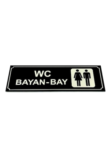 Wc Tuvalet Tabelası Bayan Bay Kapı Levhası 5 Cm X 15 Cm (419091355)