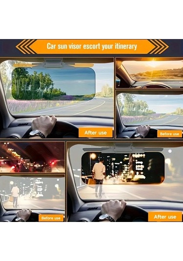 Boatshop1 1pc Araç Anti Parlama Güneşlik Gündüz Gece Kullanım Abs Malzeme Çoğu Araç İçin Şık Rüzgarlık Aksesuarı
