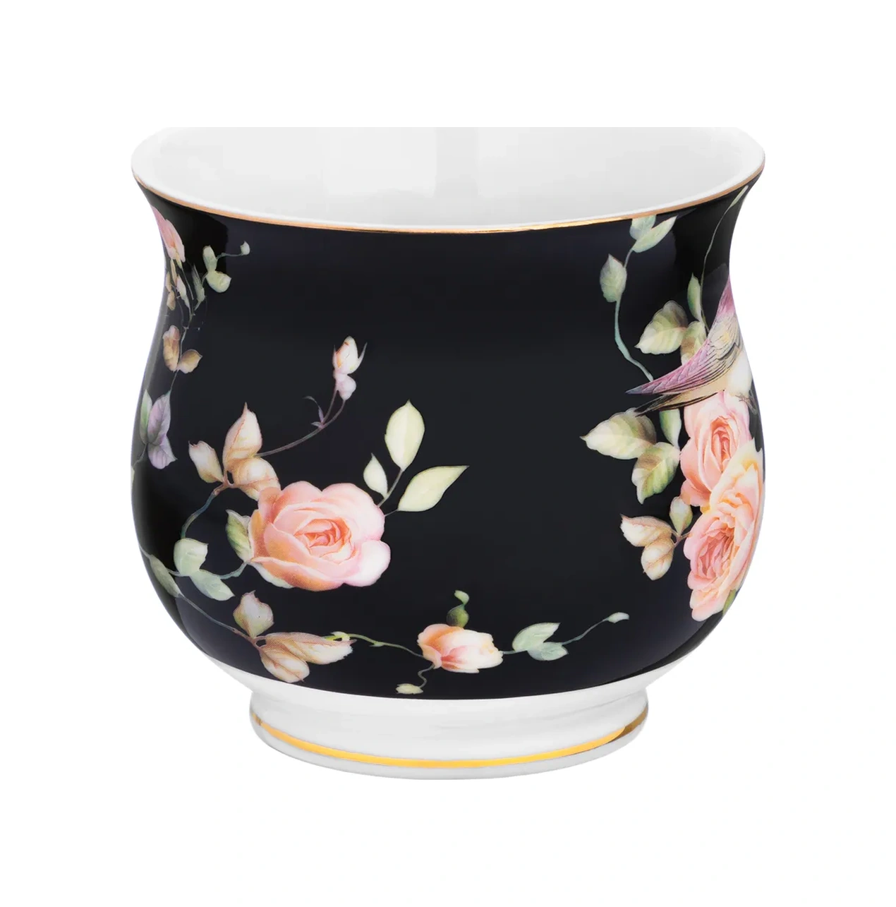 Elan Gallery "siyah İstihkamlı Şarkı Söyleyen Kuşlar" Kupa, 480 Ml 221503790 Siyah