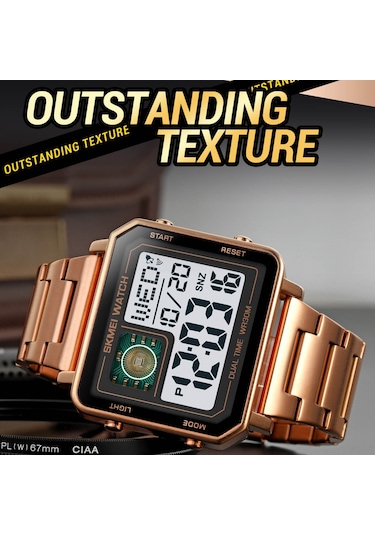 Skmeı 2033 Spor Saatleri Geri Sayım Çift Zamanlı Saat Alarm Saati Kronograf Masa Dijital Saatler 30 Metre Su Geçirmez Saat Çok Renkli