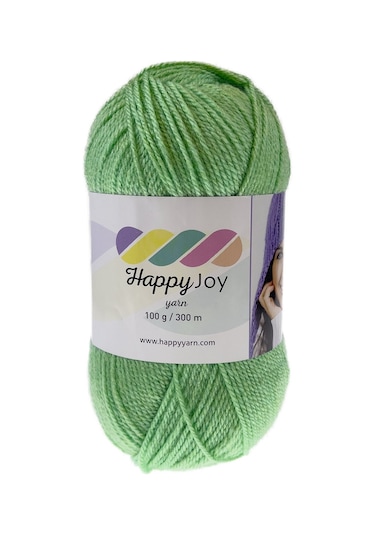 Kürkçü Han Happy Joy 100gr 300m El Örgü İpi Açık Yeşil Hj088