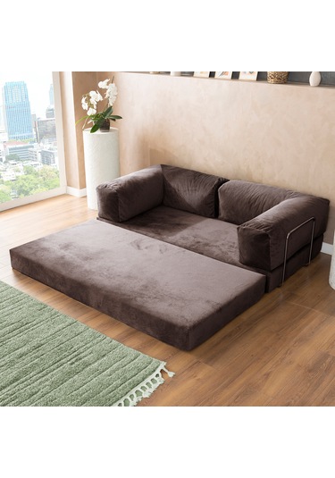 Argimo Godila Çok Amaçlı Sofa Çift Kişilik Yatak Koltuk Kahve
