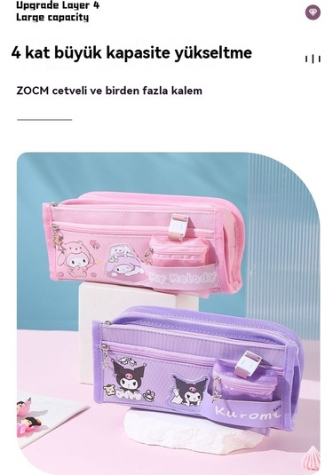 Aurora Mor Kulomiçok Fonksiyonlu Kalemçantası Mor