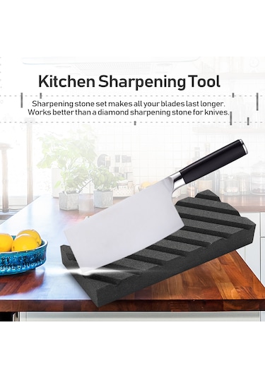 Yaleker Siyah Karbür Silisli Profesyonel Bileme Taşı - 320 Kum, Çelik Aletler İçin İdeal