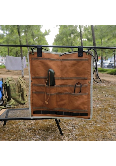 Homyl Seyahat Barbekü Için Sofra Saklama Çantası 38x36.5cm Haki