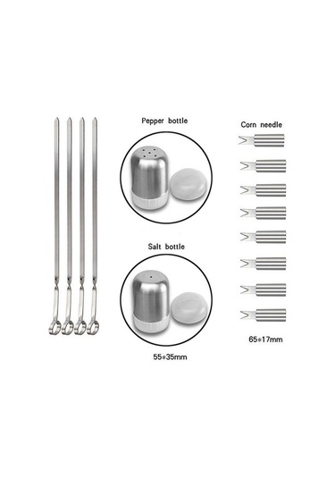 Wondernest 18'li Açık Sofra Seti Kamp Barbekü Piknik Alet Seti Çok Renkli Çok Renkli
