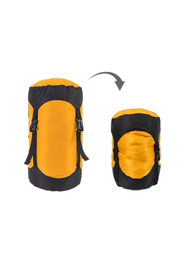 Geeksen Outdoor Kamp Çantası 40d Dayanıklı Malzeme İle Giyim Ve Eşya Saklama, Hafif Tasarım - Portakal Turuncu, S Boyutu Turuncu