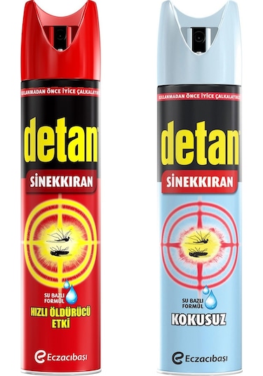 Detan Sinekkıran Su Bazlı 275 ML + Kokusuz Sinekkıran 275 ML