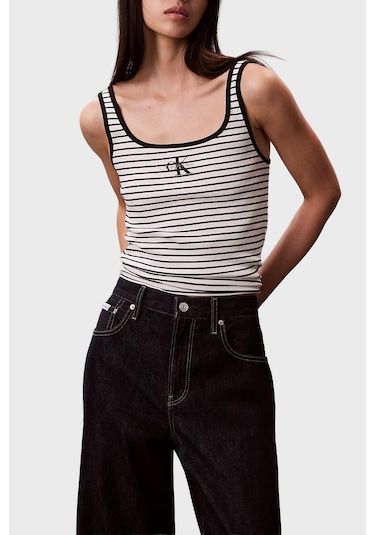 Calvin Klein Bayan T Shirt Lv047f832g Xdy Siyah Beyaz