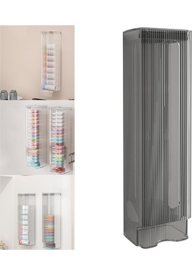 Suntek Çorap Çıkarma Saklama Kutusu Duvara Monte Organizatör Gri