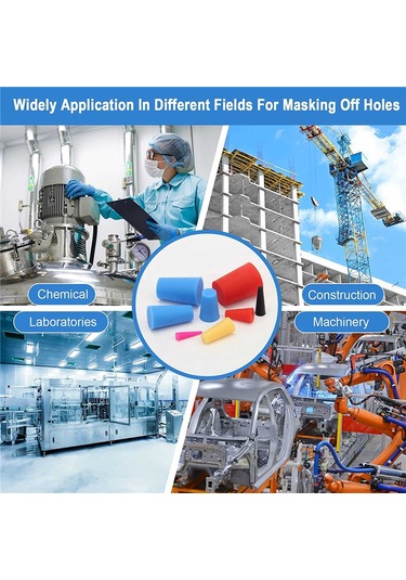 Xurunkeji 110 Adet Silikon Kauçuk Konik Tıpa, Delik Tıkaçları İçin Yüksek Sıcaklığa Dayanıklı Kauçuk Tıpalar, Püskürtme, Püskürtme,