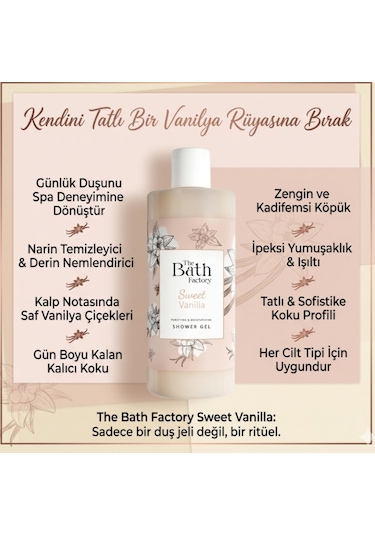 The Bath Factory Vanilya Aromalı Vücut Şampuanı