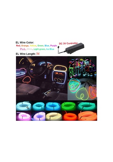 Sones Esnek Led Işık El Tel Dize Şerit Halat Parlayan Dekor Neon Lamba Usb Kontrol 3m Enerji Tasarruflu Maske Gözlük Parlayan Çizgi F277 Beyaz Işık