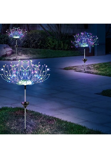 Suofeng Güneş Enerjili Bahçe Işığı - 120 Led Renkli, 8 Modlu, Su Geçirmez, Esnek Bakır Tel İle Dıy Dekorasyon Bahçe, Yol, Teras, Parti Çok Renkli