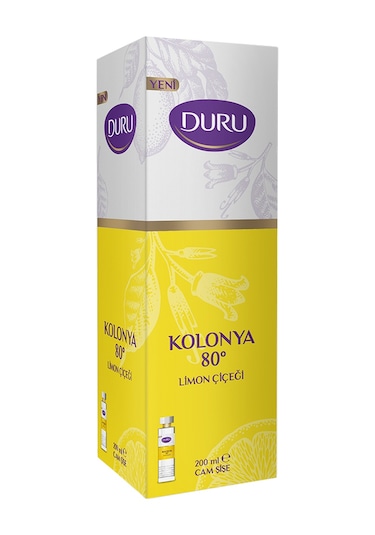 Duru 80 Derece Limon Kolonyası Cam Şişe 200 Ml