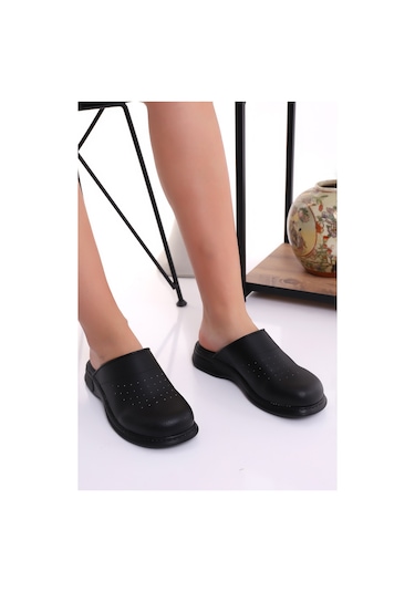 Hipokrat Hp600 Ortopedik Sabo Terlik Doktor Hemşire Hastane Aşçı İş Terliği Siyah