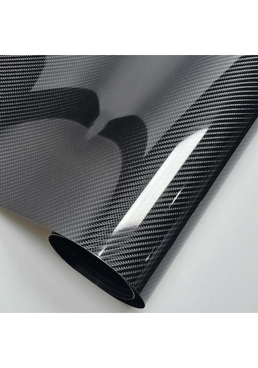 5D Hava Kanallı Ultra Parlak Kuvvetli Yapışkan Siyah Karbon Folyo