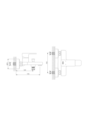 Drop Banyo Bataryası - Krom