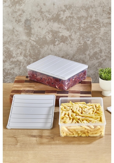 Selka Nora 2 Adet 4 Lt. Saklama Kabı Mürdüm