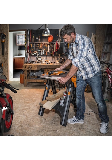 Worx Wx051 Çok Fonksiyonlu Katlanabilir Çalışma Tezgâhı 2 Adet