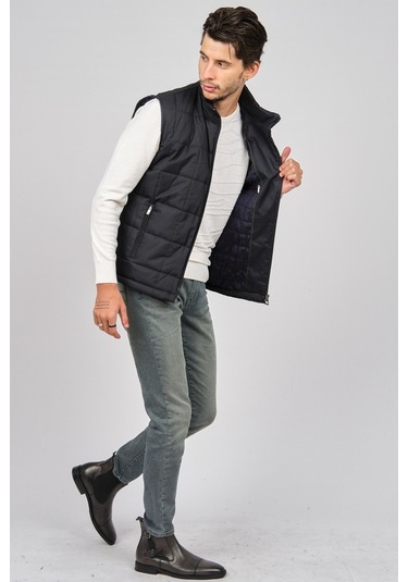 Daynax Erkek Cep Detaylı Yelek 492910 Lacivert Lacivert