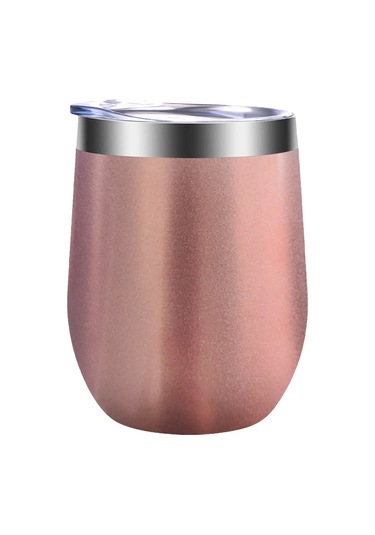 Youtek Pembe Altın 355ml Çift Katlı Vakumlu Paslanmaz Çelik Termos Bardak, 6-8 Saat Isı/sıcaklık Saklama, Damlacık Sağlama, Sızdırmaz Kapağı İle Seyahat Ve Ev Kullanıma Uygun Diğer